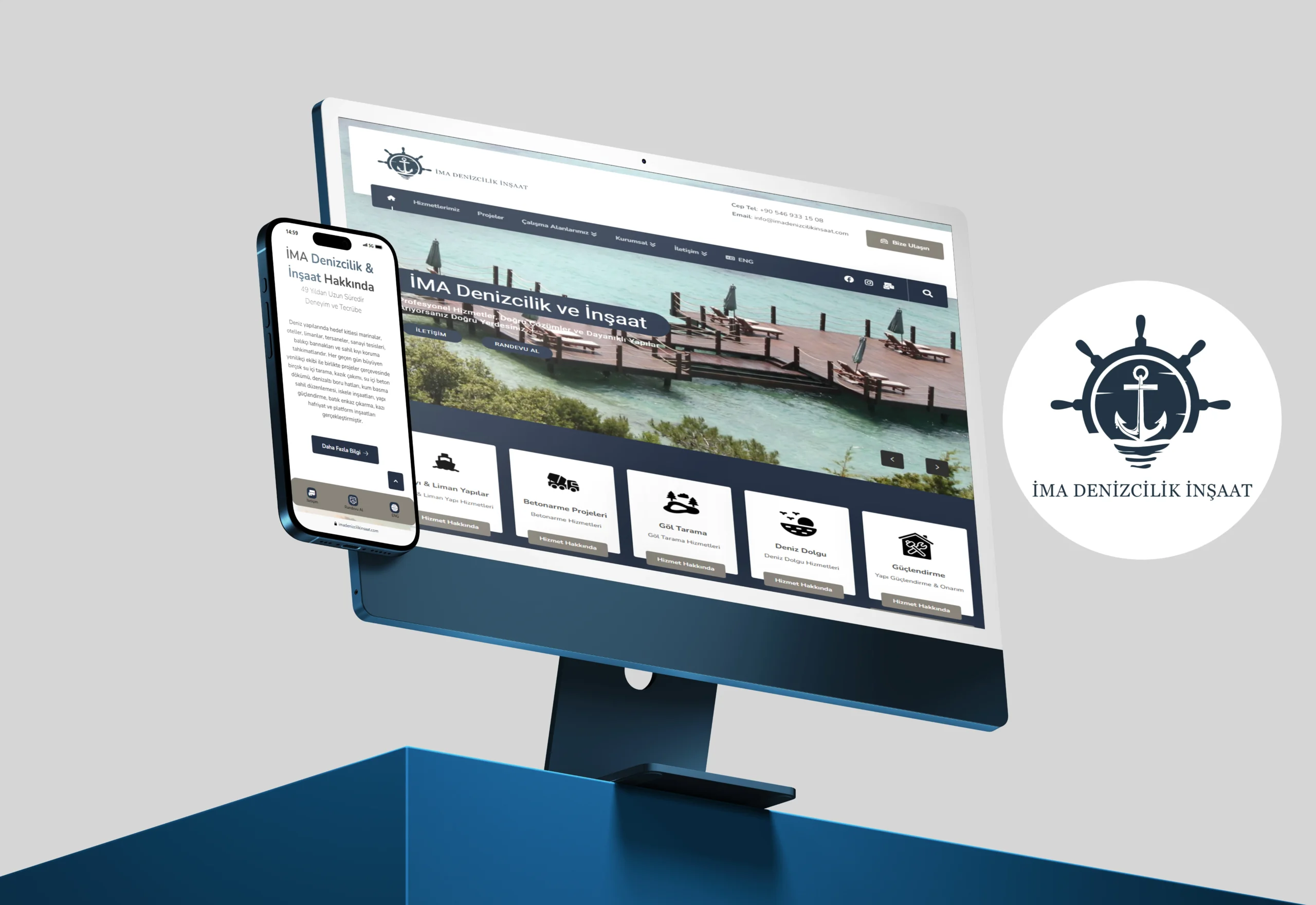 İMA Denizcilik & İnşaat – Çok Dilli Kurumsal Web Tasarımı