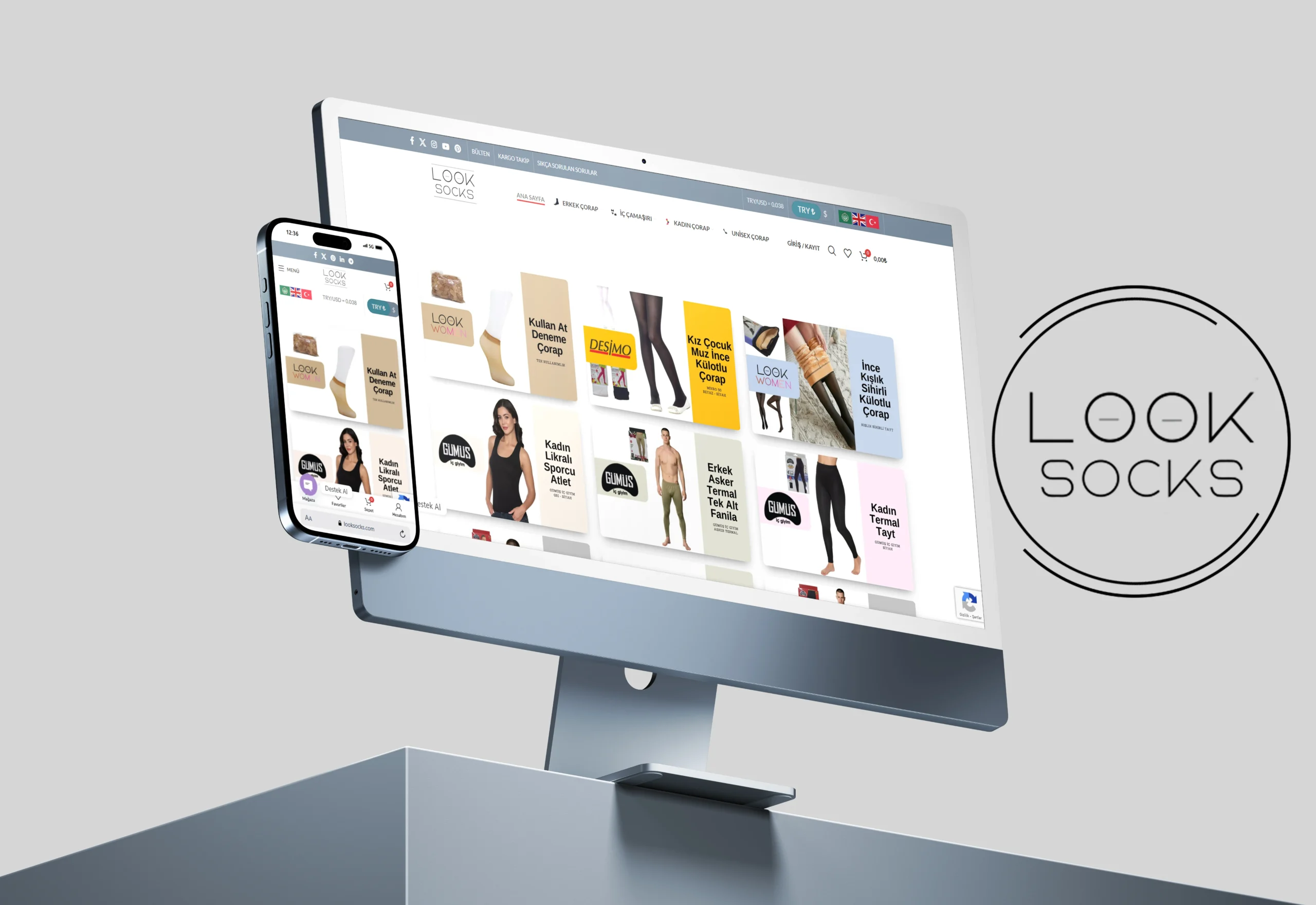 Look Socks – Tekstil Sektörüne Özel E-Ticaret