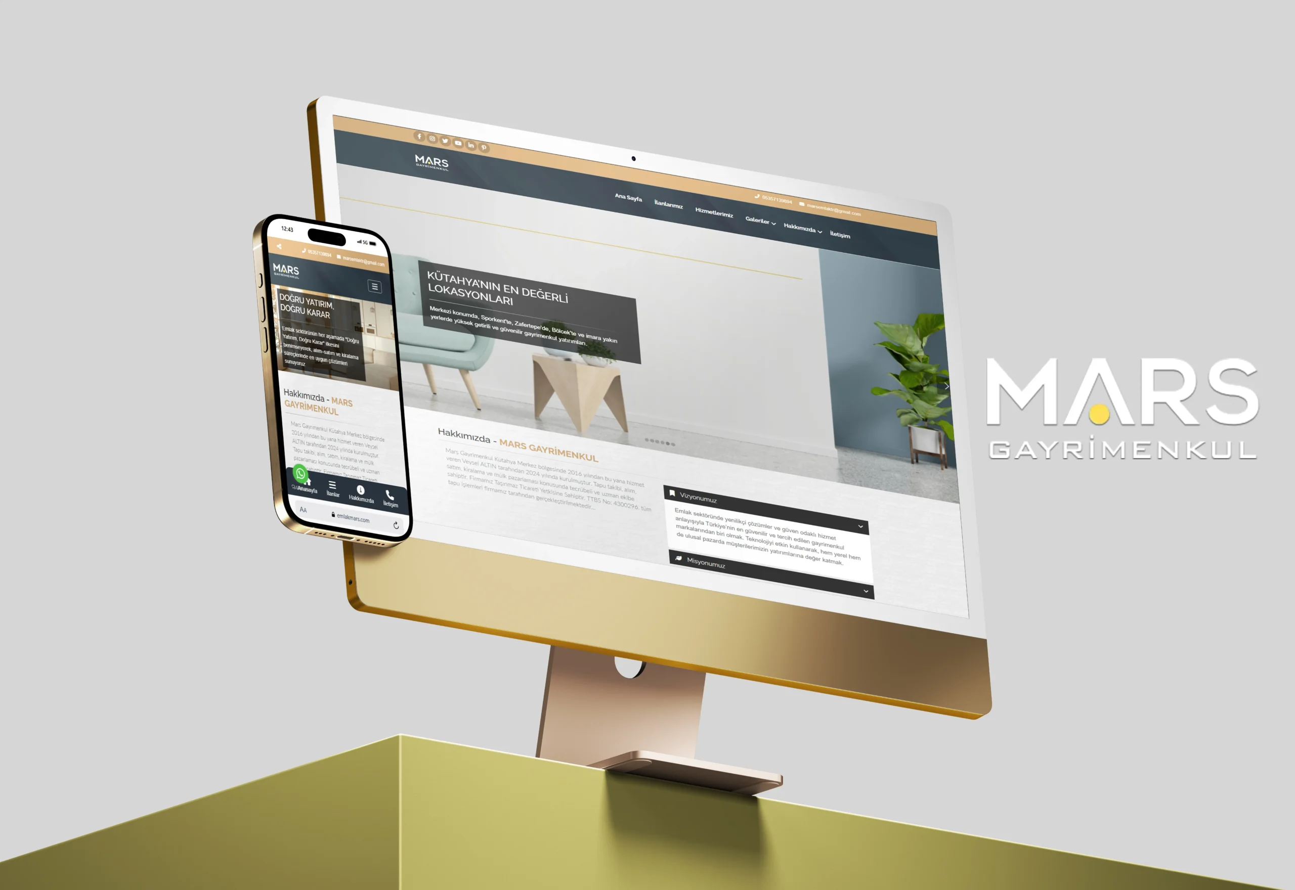 Mars Emlak – Gayrimenkul Sektörüne Özel Kurumsal Web Tasarımı