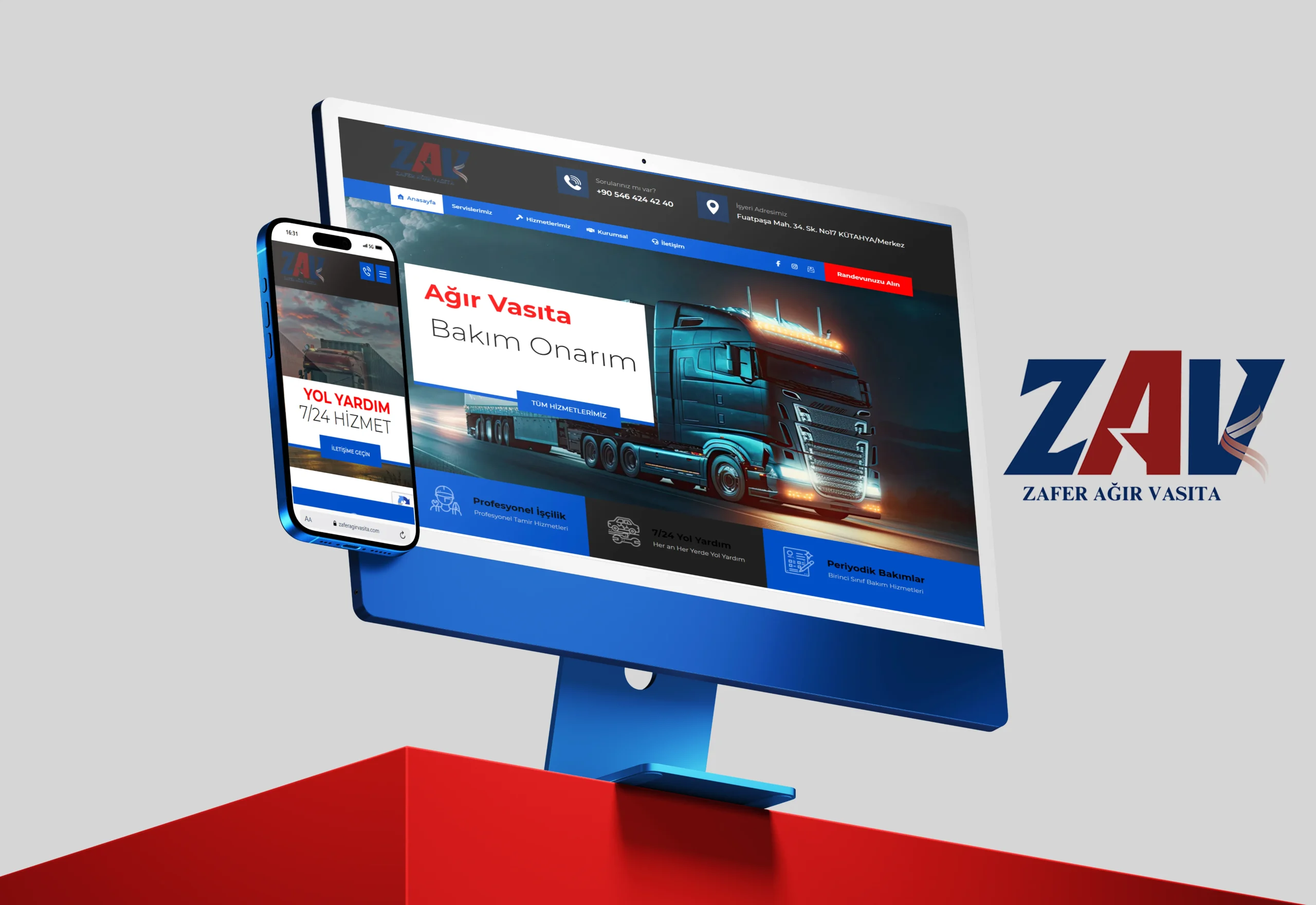 Zafer Ağır Vasıta – Kurumsal Web Tasarımı