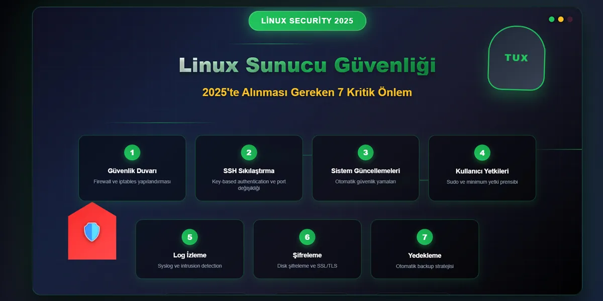 Linux Sunucu Güvenliği: 2025’te Alınması Gereken 7 Kritik Önlem